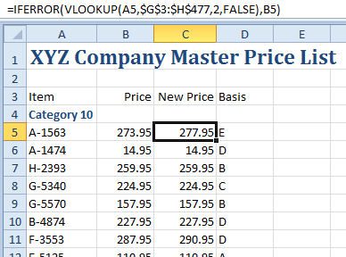 The IFERROR function replaces the #N/A error with something more useful